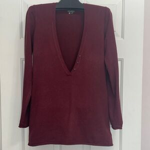 Eddie Bauer Burgundy lightweight sweater